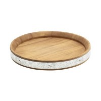 Acacia Wood Zinc Banded Serving Board